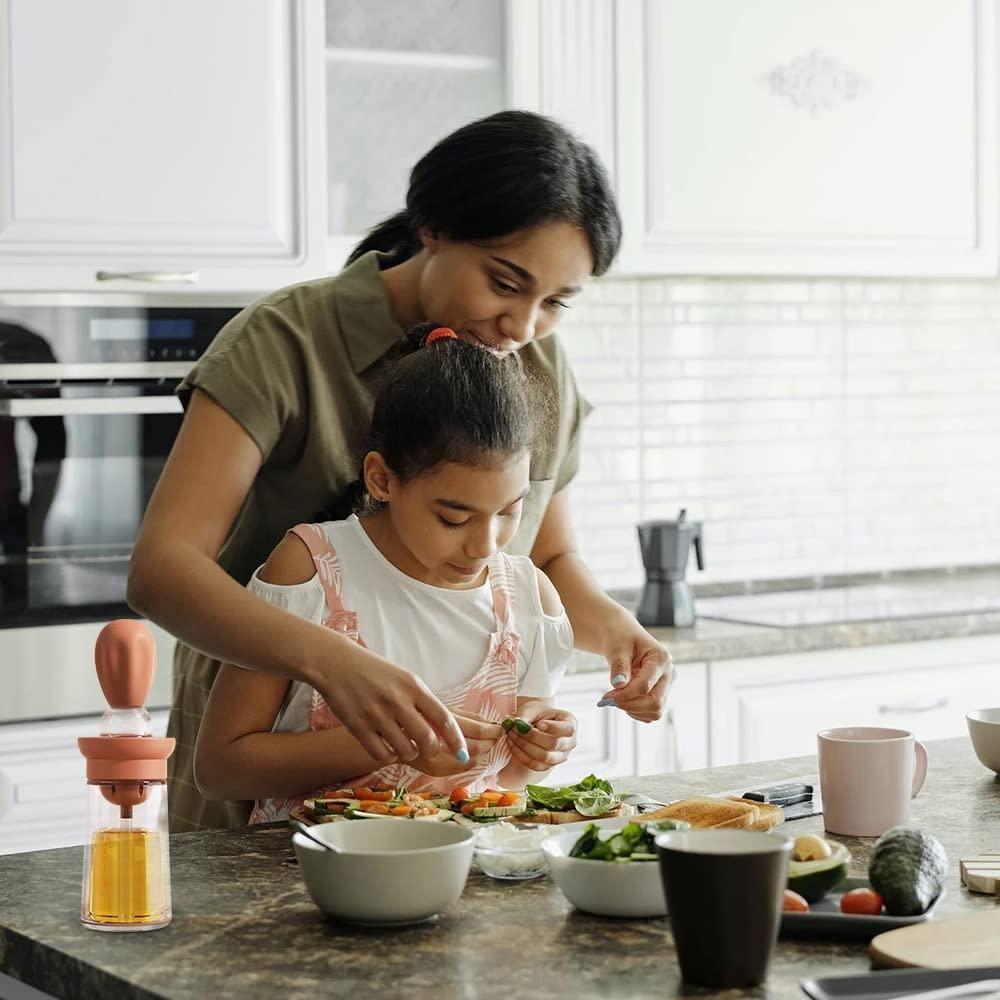 Oil Dispenser with Brush – 2-in-1 Design