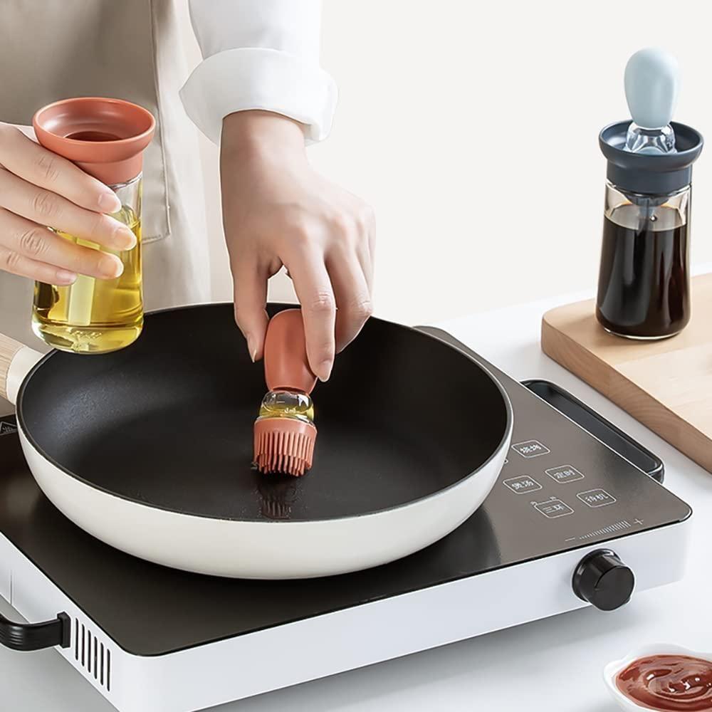 Oil Dispenser with Brush – 2-in-1 Design