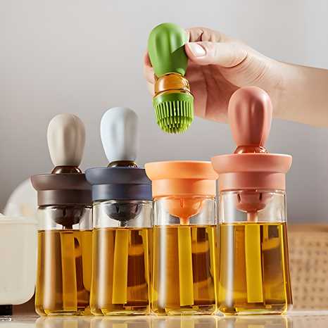 Oil Dispenser with Brush – 2-in-1 Design